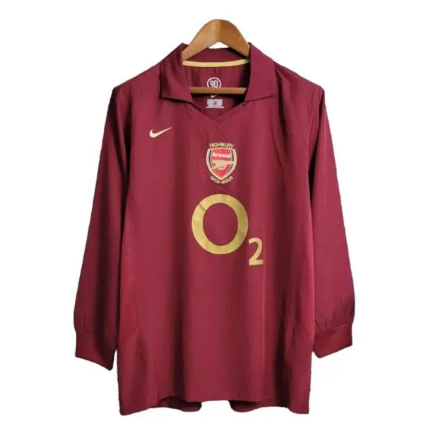 CAMISETA RETRO ARSENAL 05/06 1ª EQUIPACIÓN MANGA LARGA