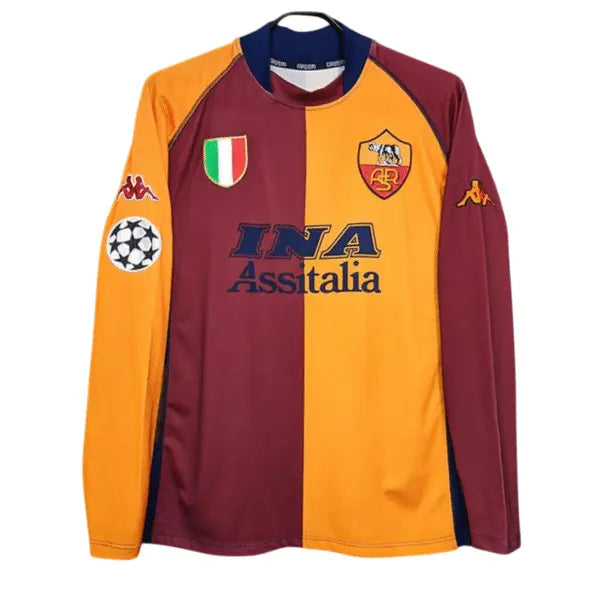 CAMISETA RETRO AS ROMA 00/01 1ª EQUIPACIÓN MANGA LARGA