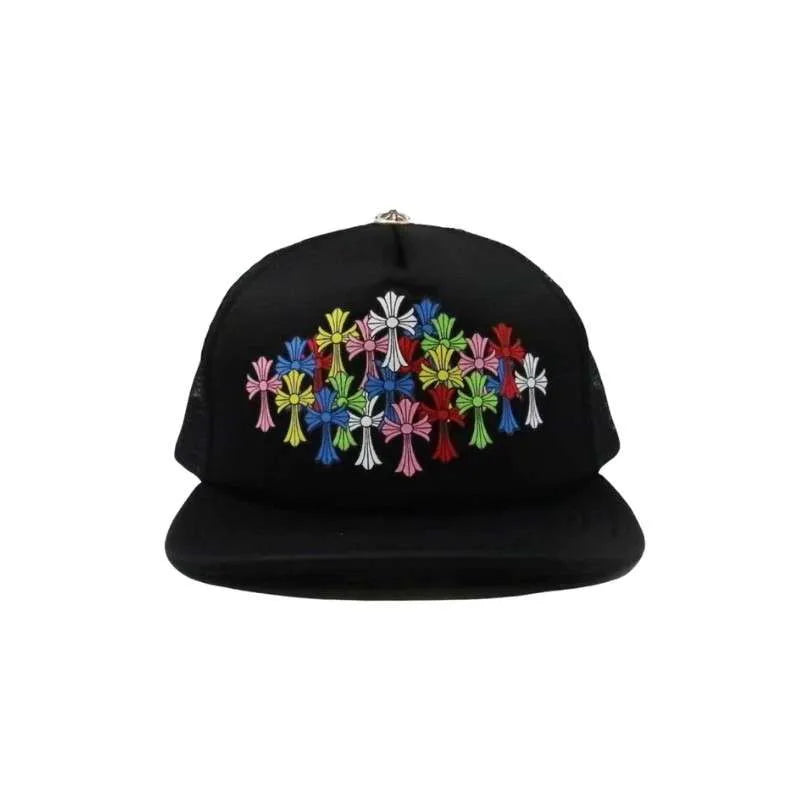 CAP CHROME HEARTS MULTI COLOR CROSSES TRUCKER HAT