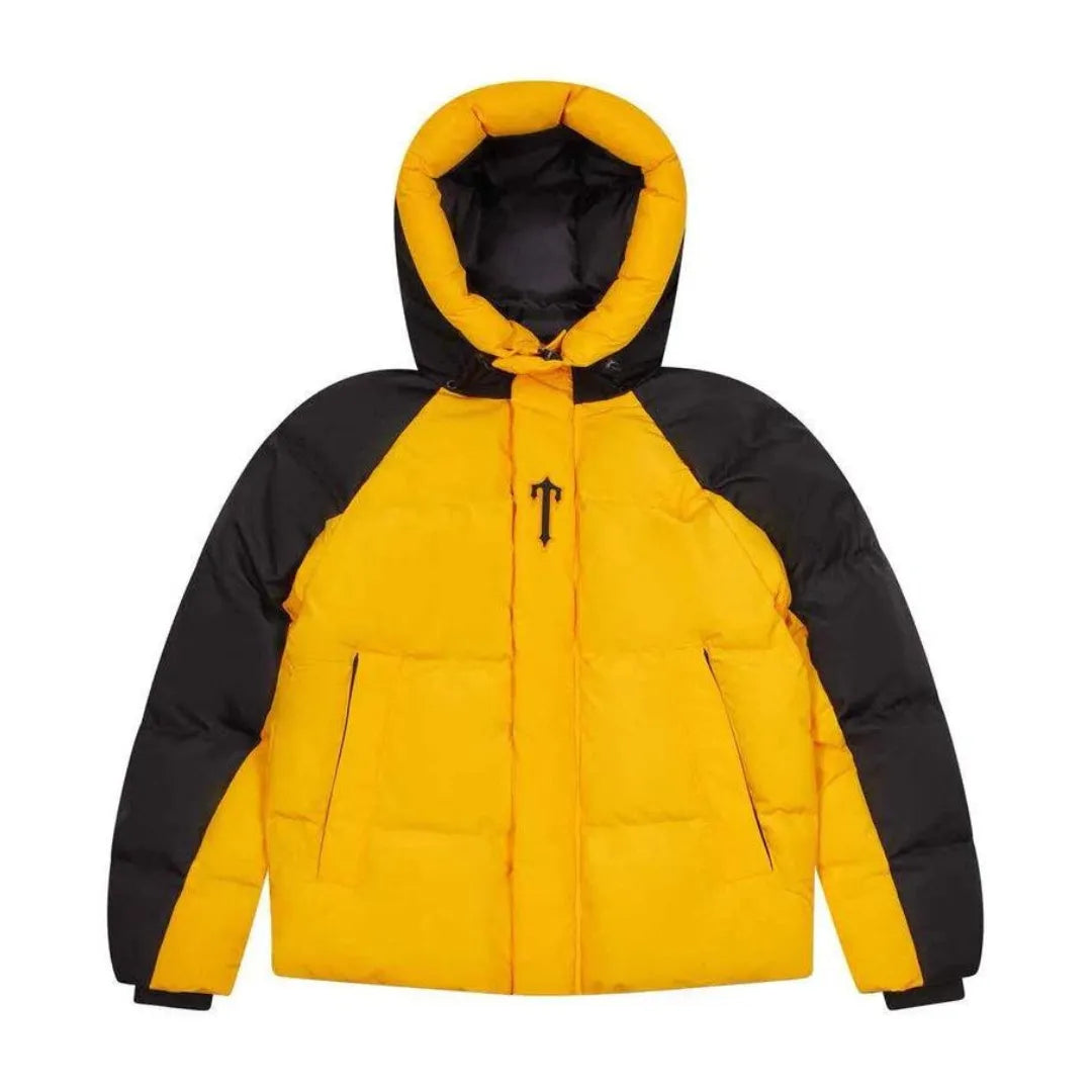 DECORED ARCH PUFFER BLACK YELLOW JACKET