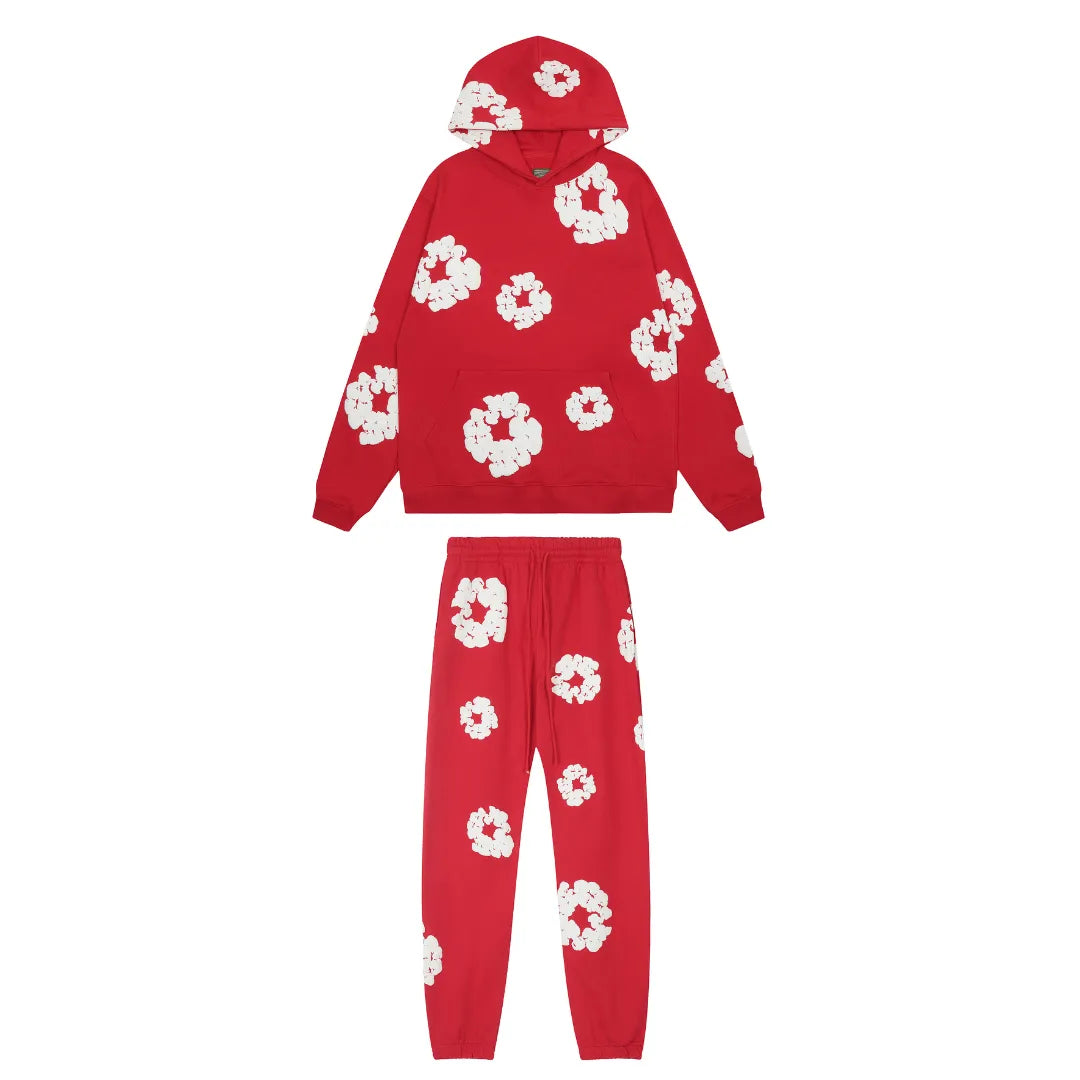 DENIM TRS RED TRACKSUIT