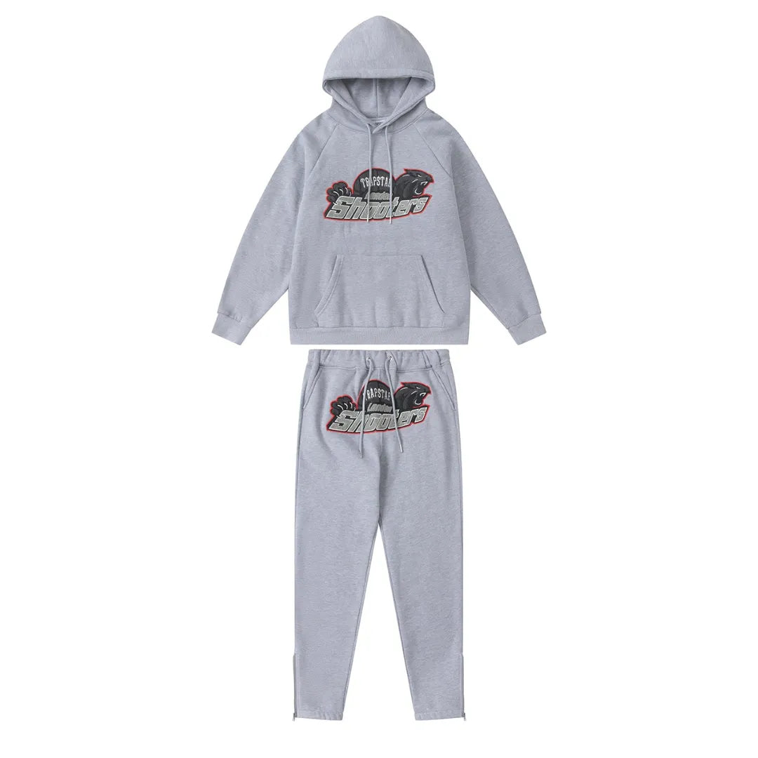 LONDON SHOOTERS GREY RED TRACKSUIT