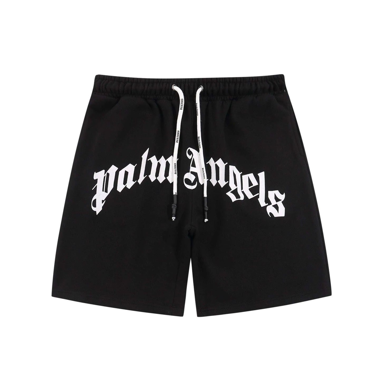 PALM ANGELS BLACK LOGO SHORTS