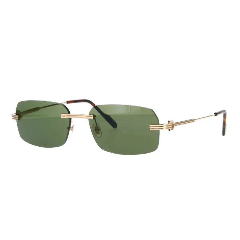 SUNGLASSES CARTIER GOLD FRAME GREEN LENSES CTR004