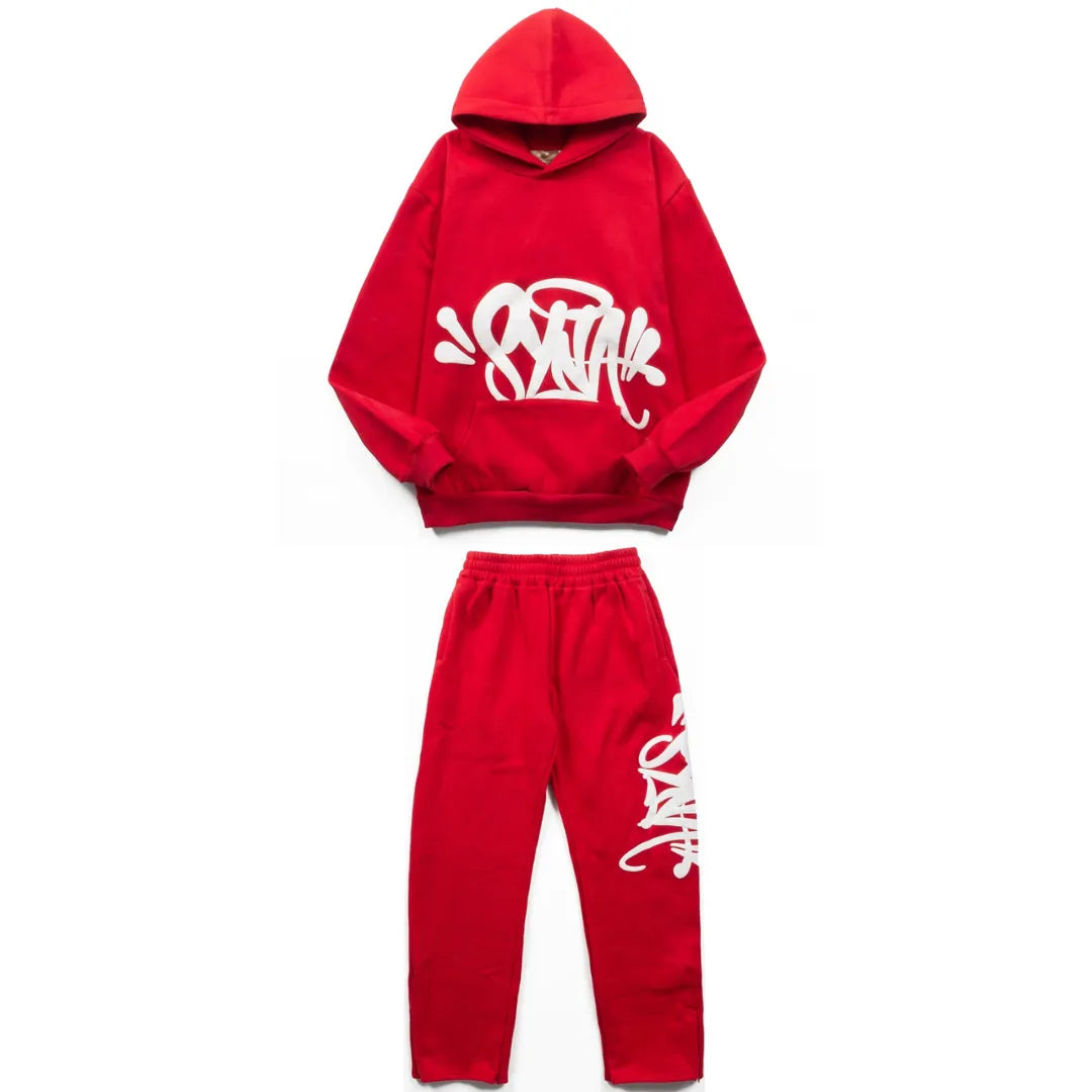 SYNA WORLD MONOGRAM RED TRACKSUIT