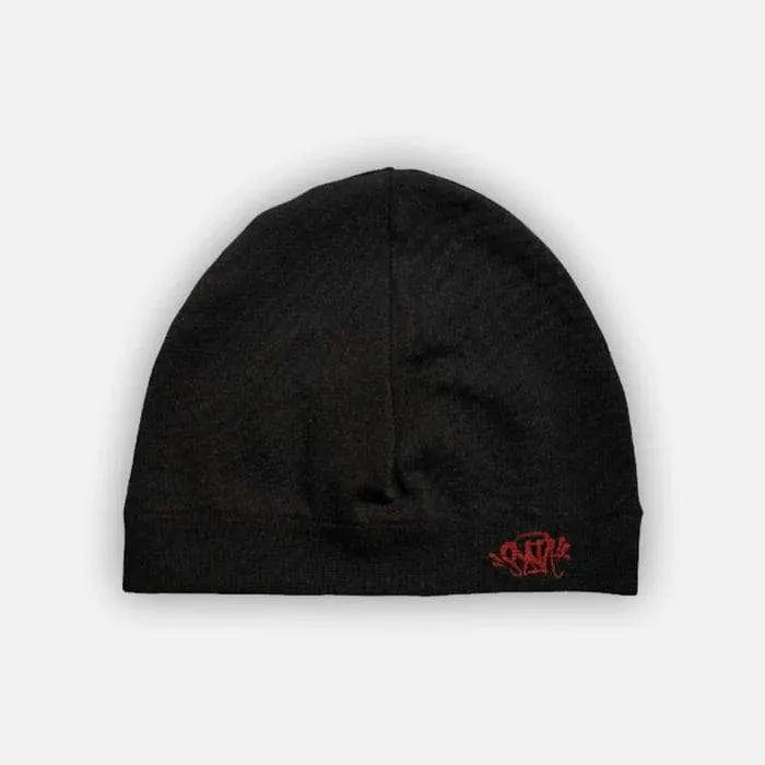 SYNAWORLD WINTER BLACK RED BEANIE
