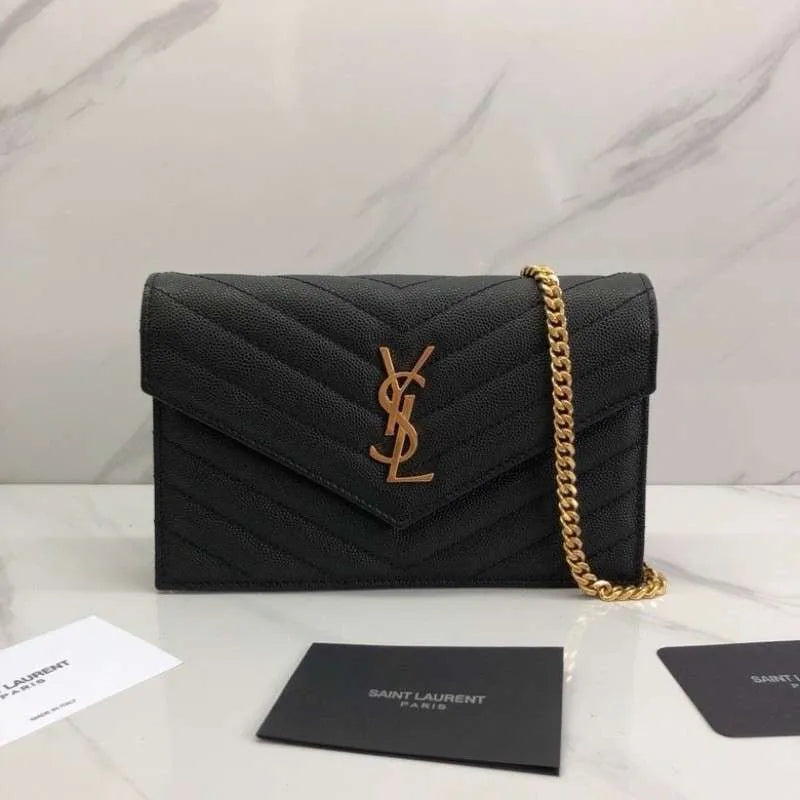 YVES SAINT LAURENT CASSANDRA WALLET ON CHAIN YSL014