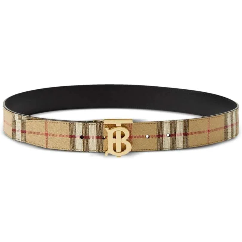 BELT BURBERRY BLACK GOLD TB PLAQUE BY001