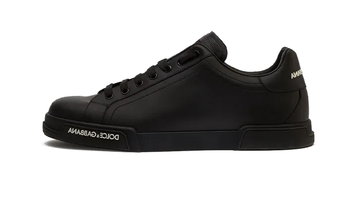 CALFSKIN NAPPPA PORTAFINO SNEAKERS BLACK