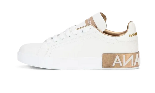 CALFSKIN PORTOFINO SNEAKERS  WHITE GOLD