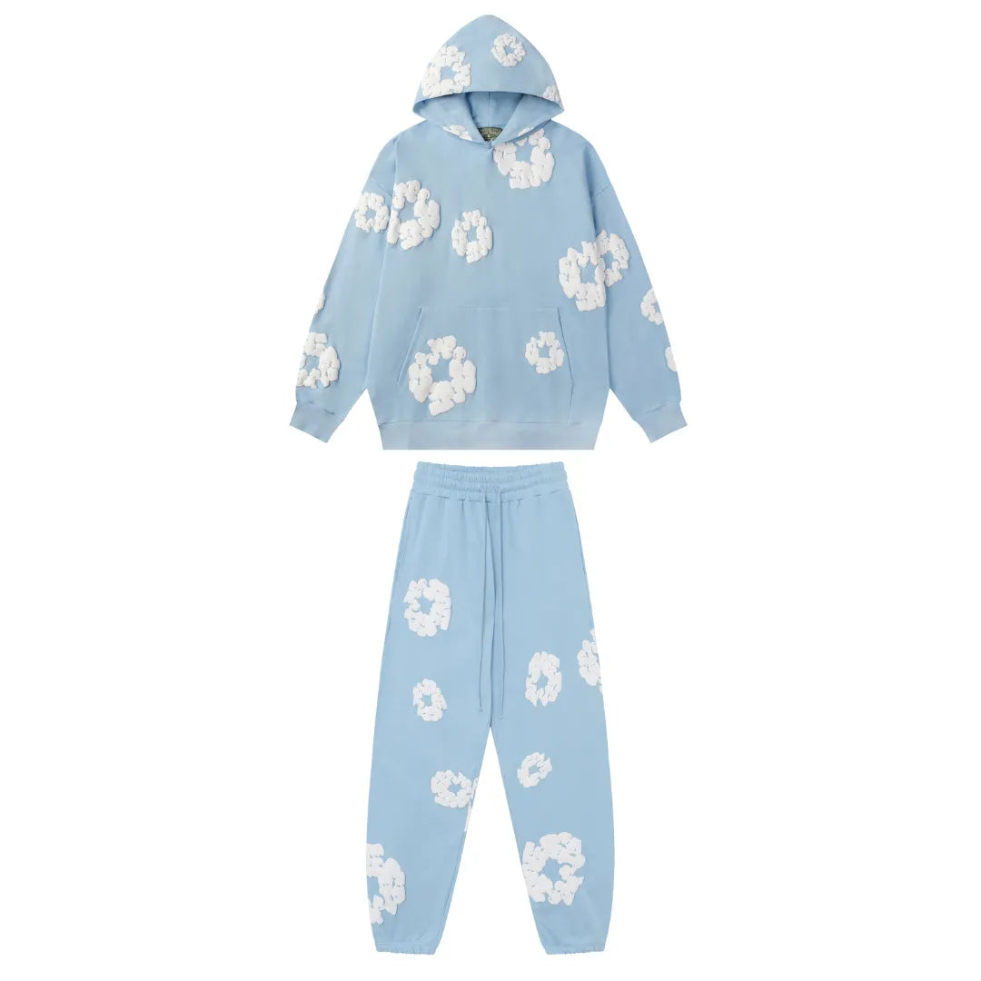DENIM TRS BABY BLUE SET