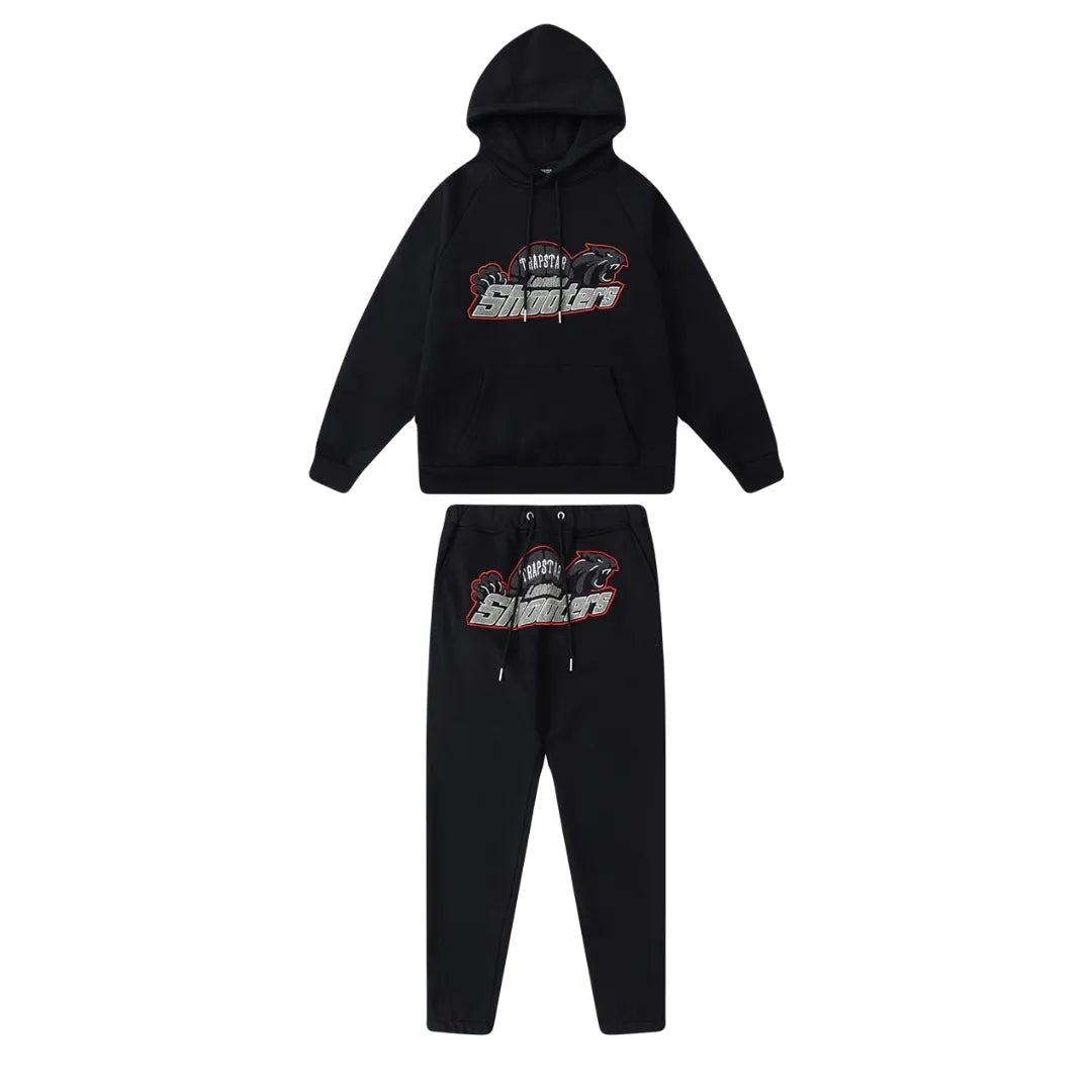 LONDON SHOOTERS BLACK RED TRACKSUIT