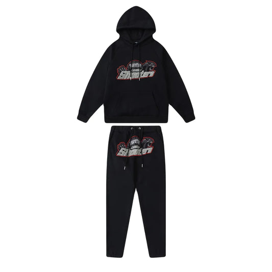 LONDON SHOOTERS BLACK RED TRACKSUIT