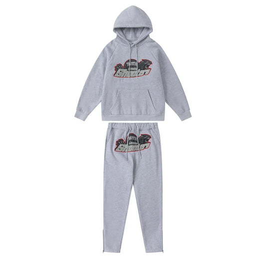 LONDON SHOOTERS GREY RED TRACKSUIT