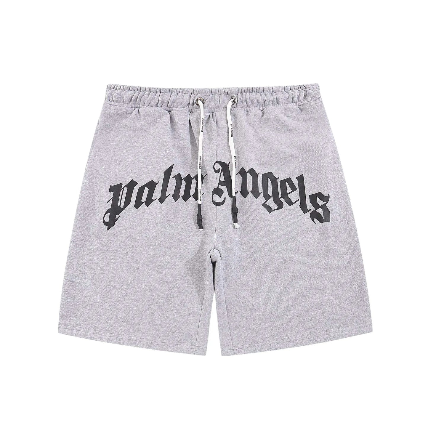 PALM ANGELS GREY LOGO SHORTS