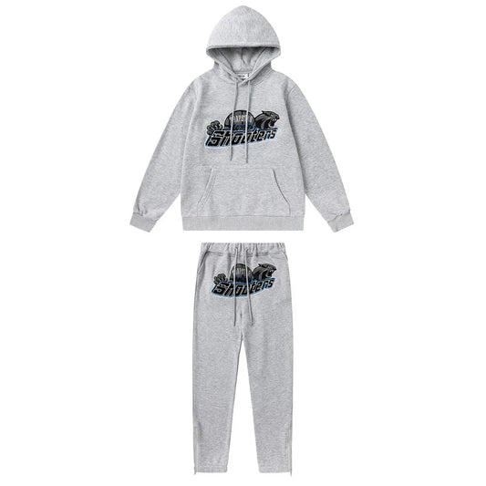 SHOOTERS 2.0 HOODED GREY BLUE TRACKSUIT