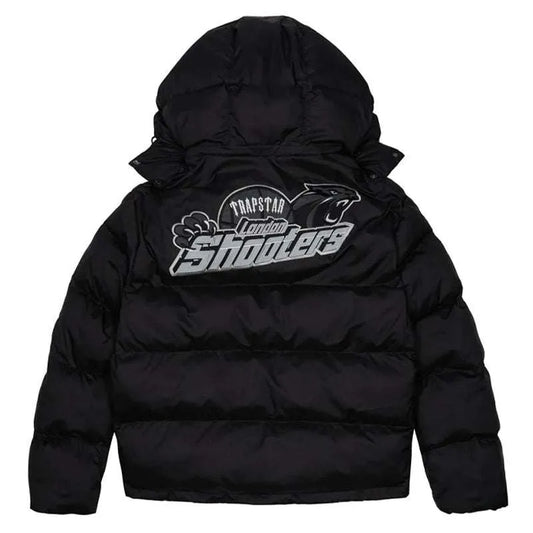 SHOOTERS HOODED BLACK REFLECTIVE PUFFER
