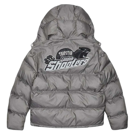 SHOOTERS HOODED GREY REFLECTIVE PUFFER