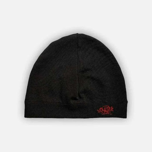 SYNAWORLD WINTER BLACK RED BEANIE