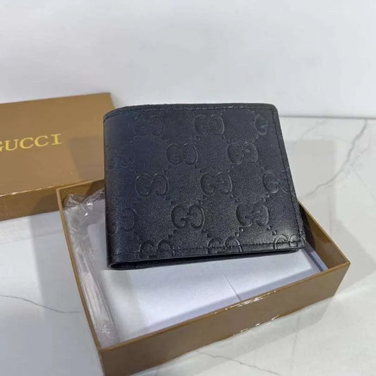WALLET GUCCI BLACK EMBOSSED LEATHER GC121